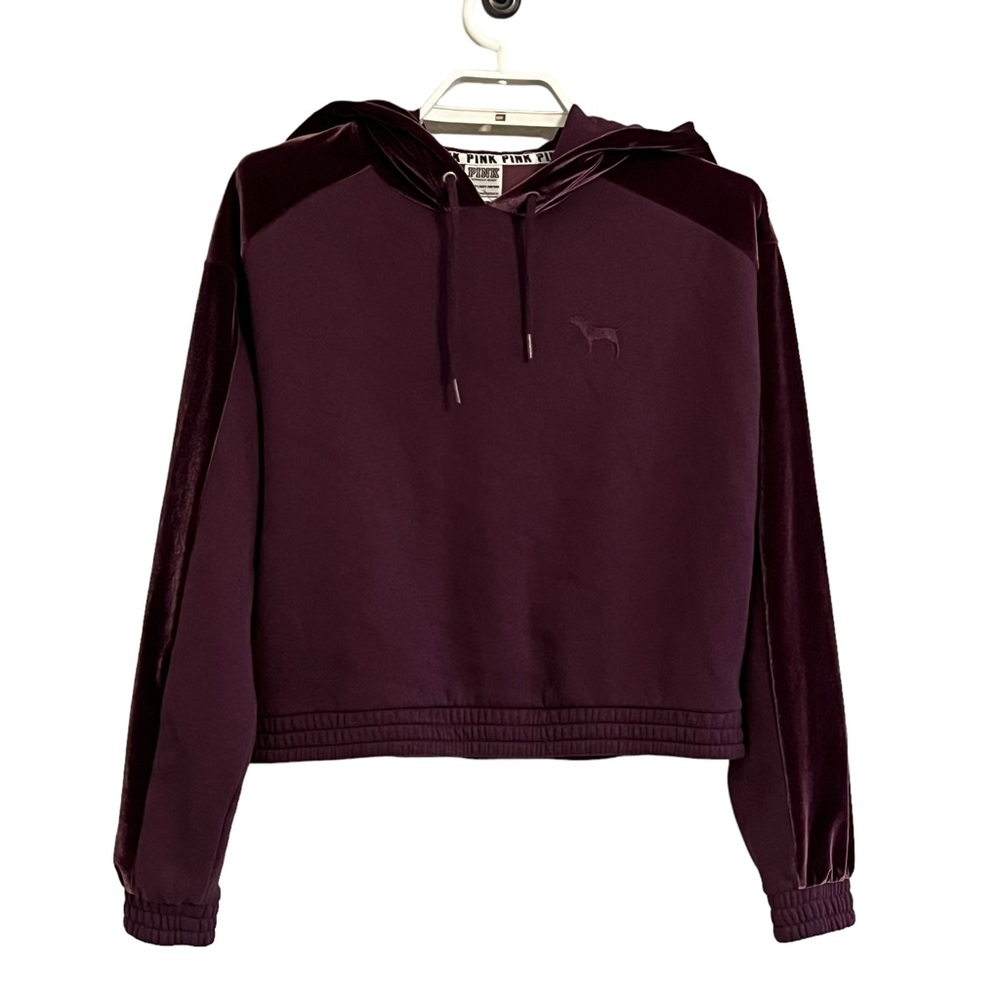 PINK Victoria’s Secret Velour Hooded Sweatshirt - Picture 1 of 7